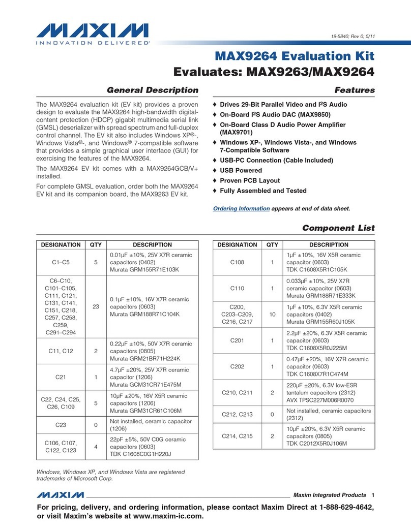 Maxim MAX9264 User manual