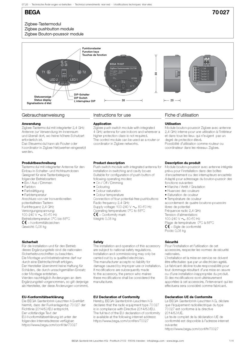 BEGA 70 027 Instructions for use