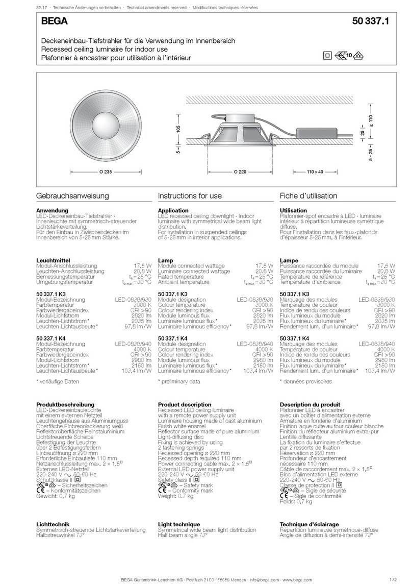 BEGA 50 337.1 Instructions for use