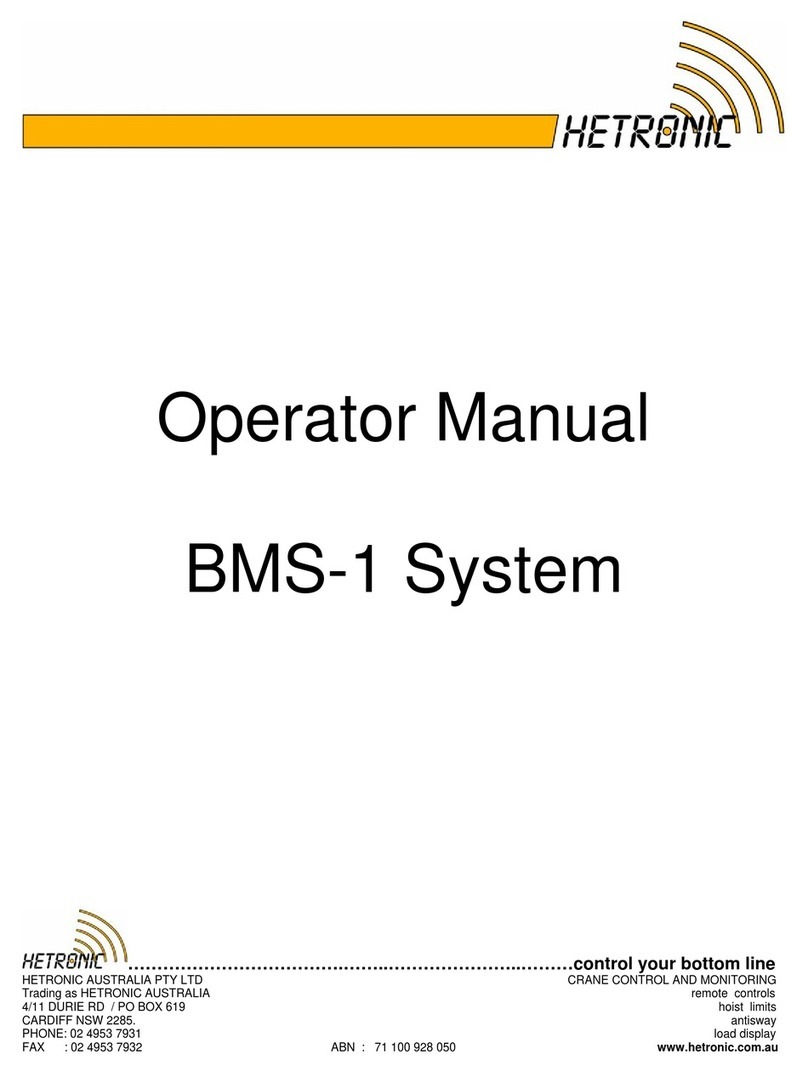 HETRONIC BMS-1 User manual