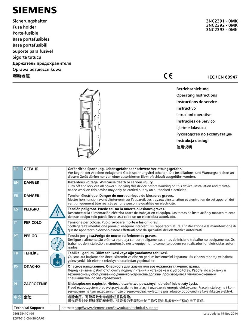 Siemens 3NC2391-0MK operating instructions