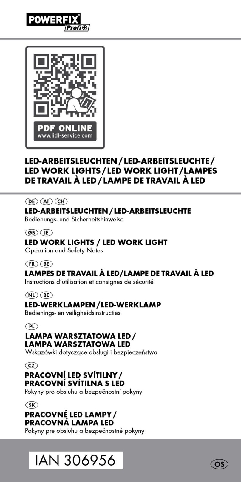 Powerfix Profi 306956 Operation and safety notes
