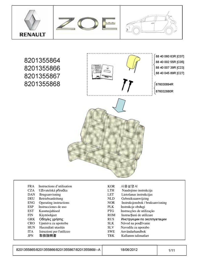 Renault 8201355865 operating instructions