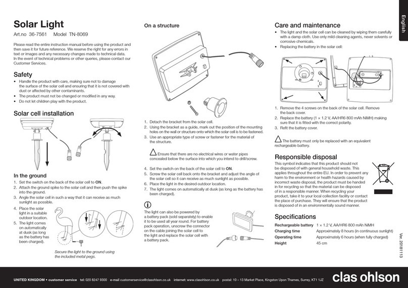 Clas Ohlson TN-8069 User manual