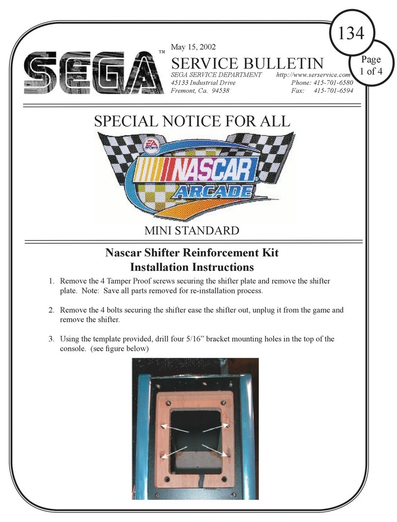Sega Nascar Arcade Mini Standard User manual