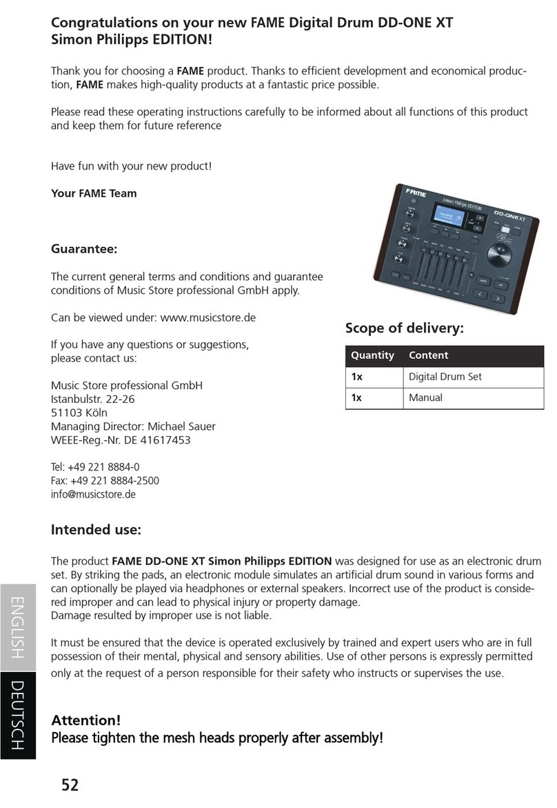 FAME Simon Philipps Edition DD-ONE XT manual
