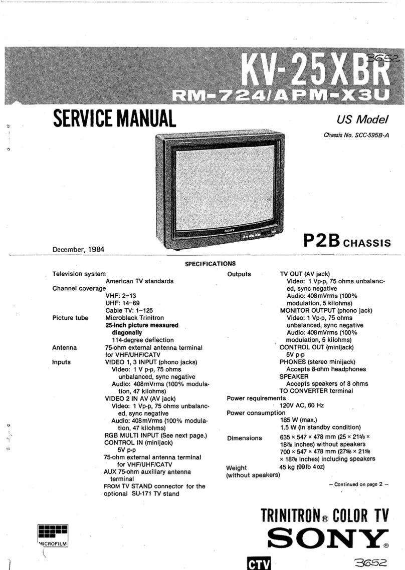 Sony Trinitron KV-25XBR User manual
