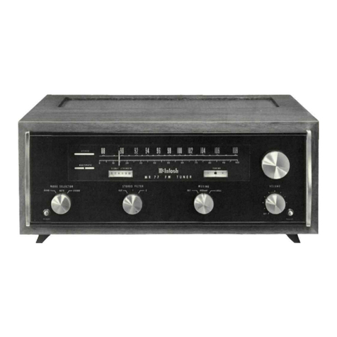 McIntosh MR 77 owner's manual