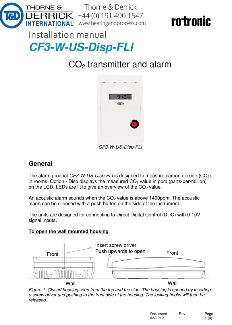 Thorne & Derrick rotronic CF3-W-US-Disp-FLI User manual