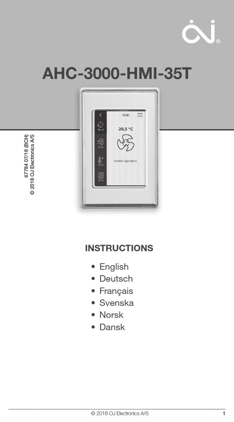 OJ Electronics AHC-3000-HMI-35T User manual