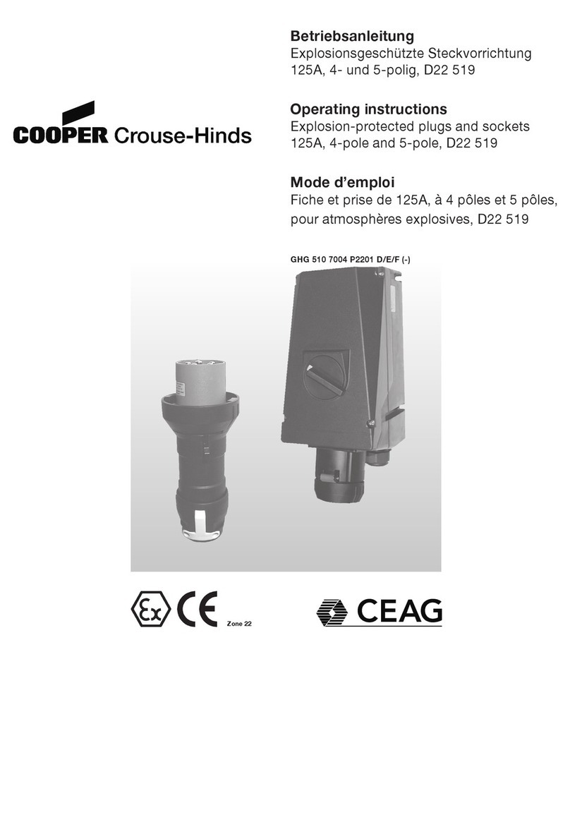 Cooper Crouse-Hinds GHG 514 operating instructions
