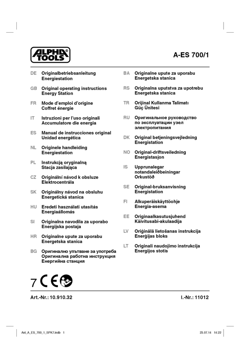 Alpha tools A-ES 700/1 Original operating instructions