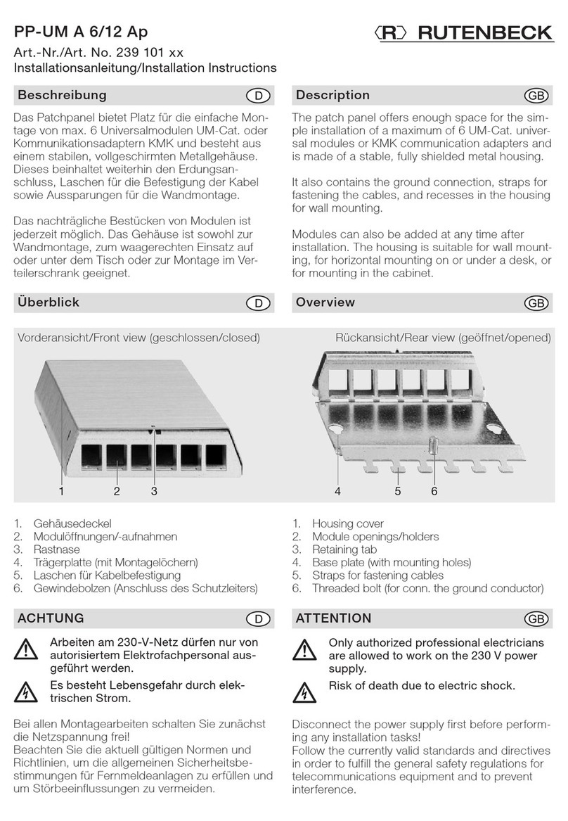 Rutenbeck PP-UM A 6 Ap installation instructions