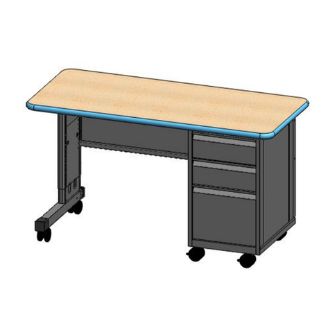 SMITH SYSTEM Cascade Single Ped Teacher Desk User manual
