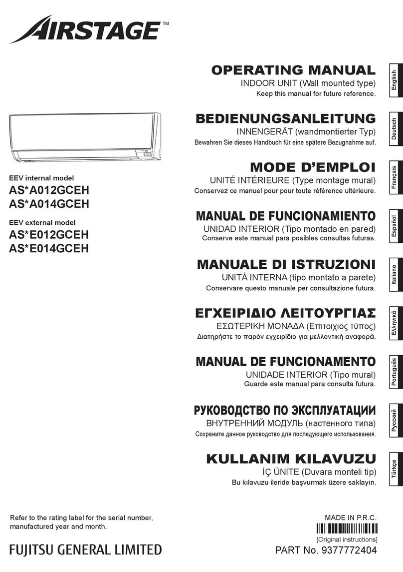 Fujitsu Airstage AS A012GCEH User manual