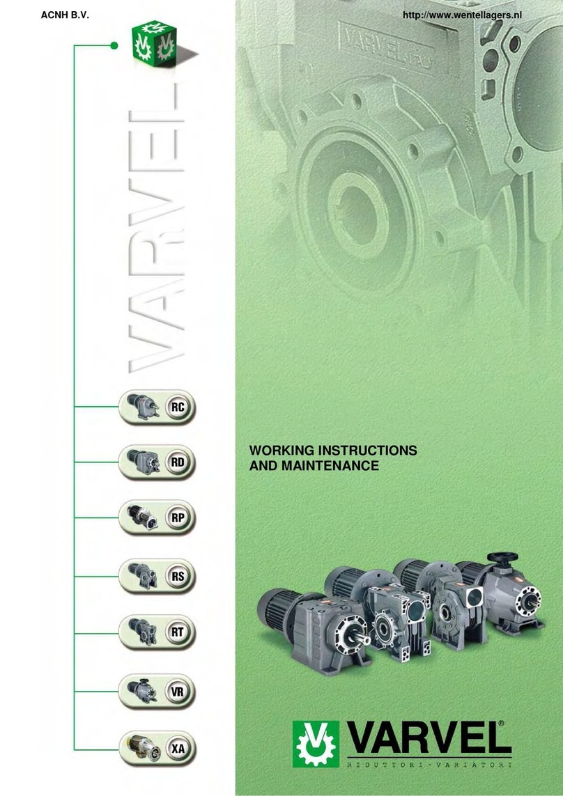 Varvel RC series Working Instructions and Maintenance