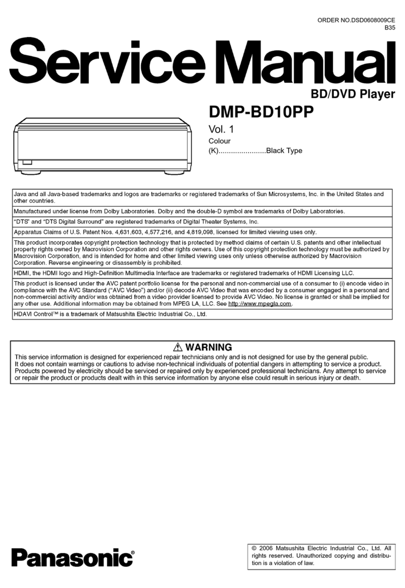 Panasonic DMP-BD10PP User manual
