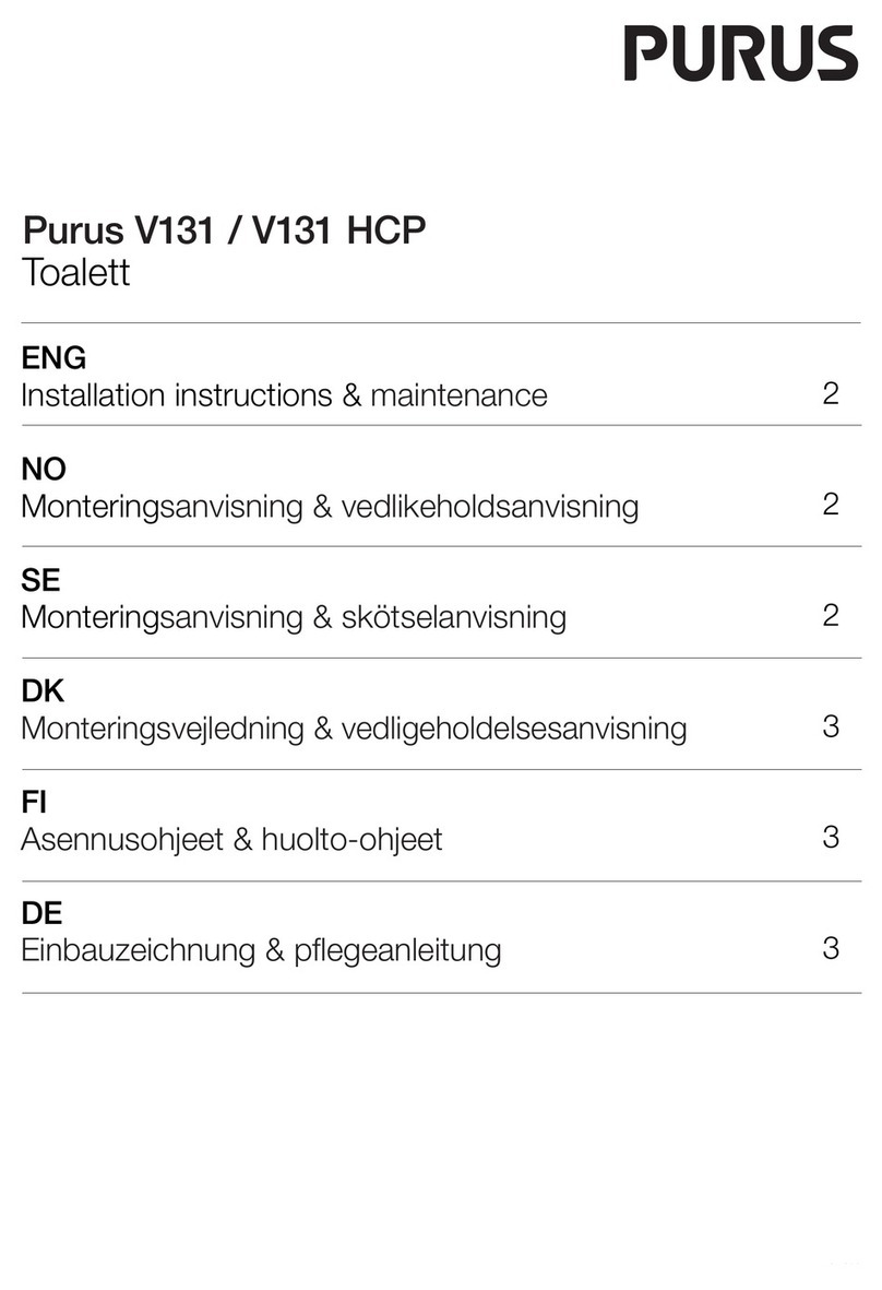 Purus V131 Installation instructions & maintenance