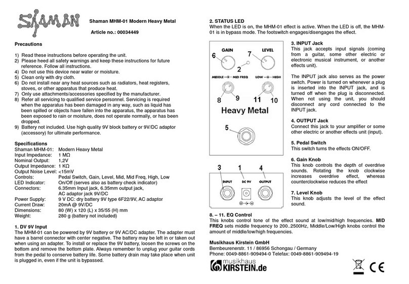 Shaman MHM-01 instructions