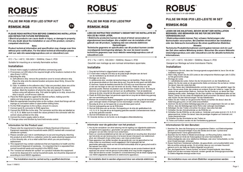 LED Group Robus R5MSIK-RGB quick start guide