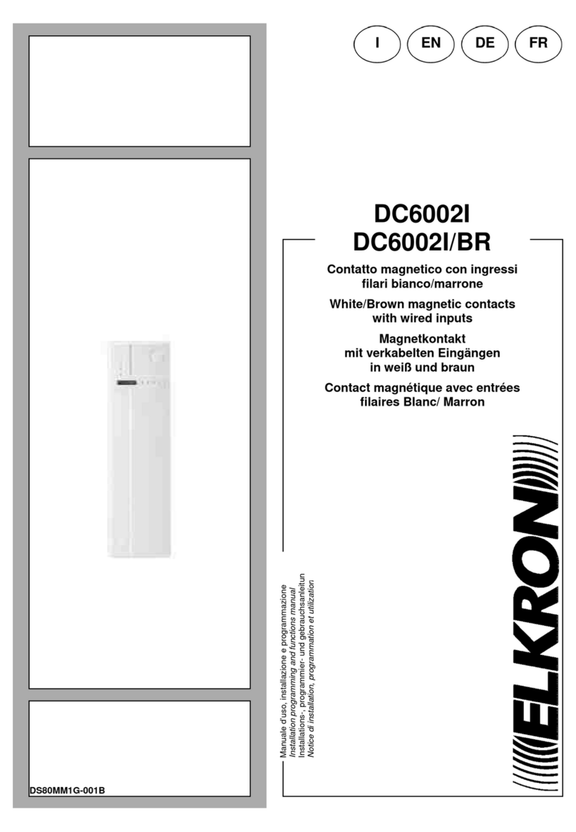 Elkron DC6002I Installation, programming and functions manual Elkron DC6002I Installation, programming and functions manual