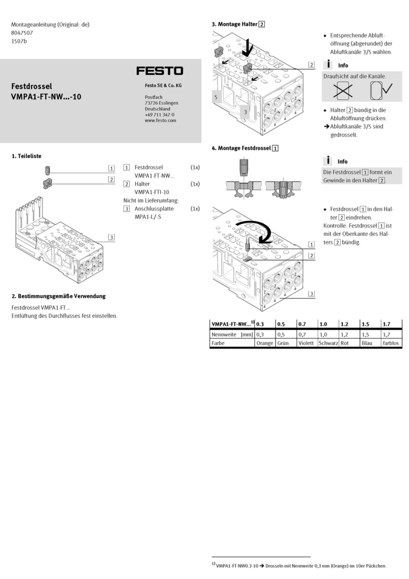 Festo VMPA1-FT-NW 10 Series User manual