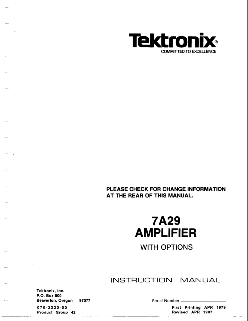 Tektronix 7A29 User manual