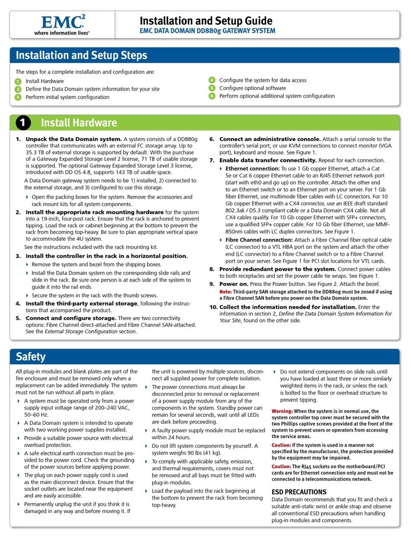 EMC DATA DOMAIN DD880g Assembly instructions