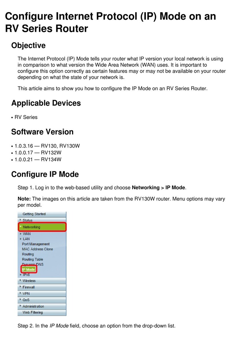 Cisco RV Series User manual Cisco RV Series User manual