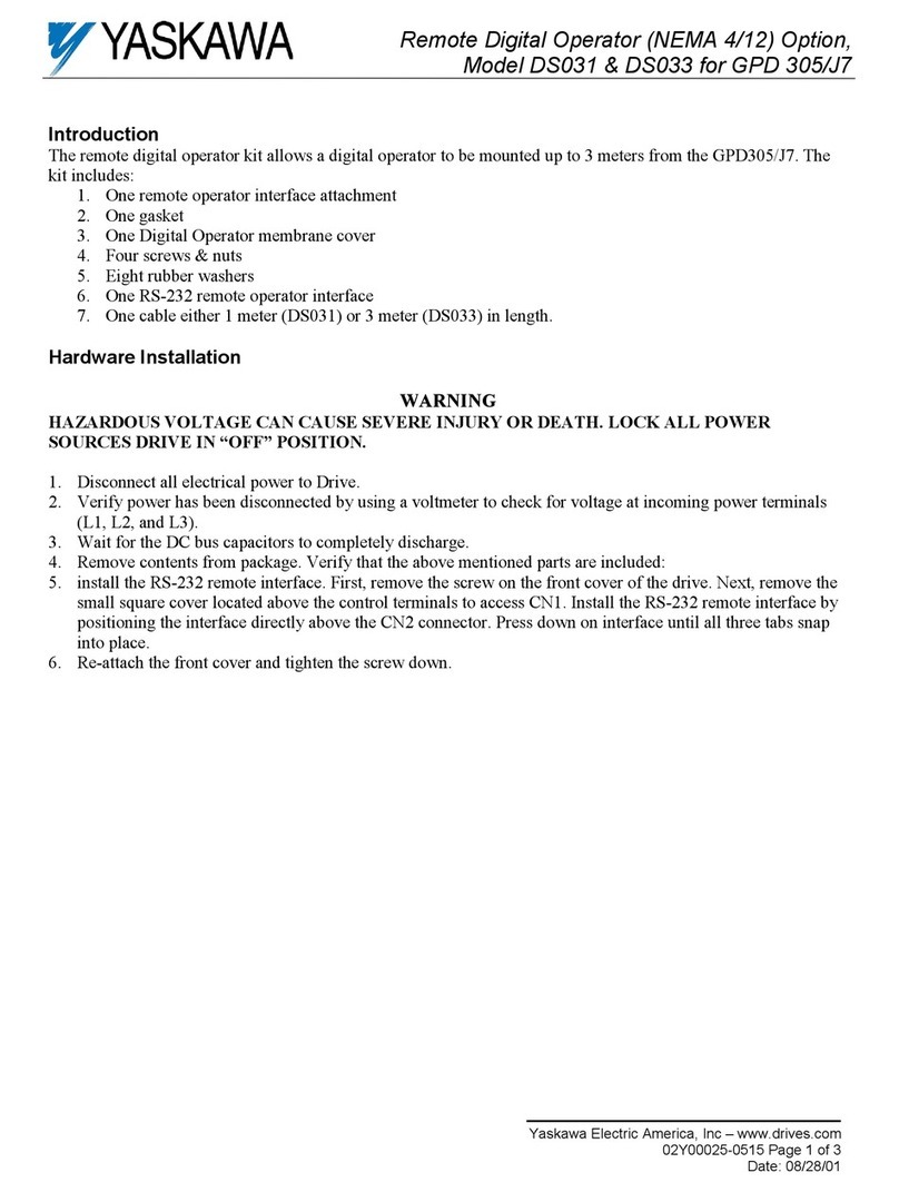 YASKAWA DS031 installation instructions