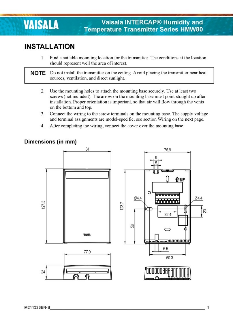 Vaisala INTERCAP HMW82 User manual