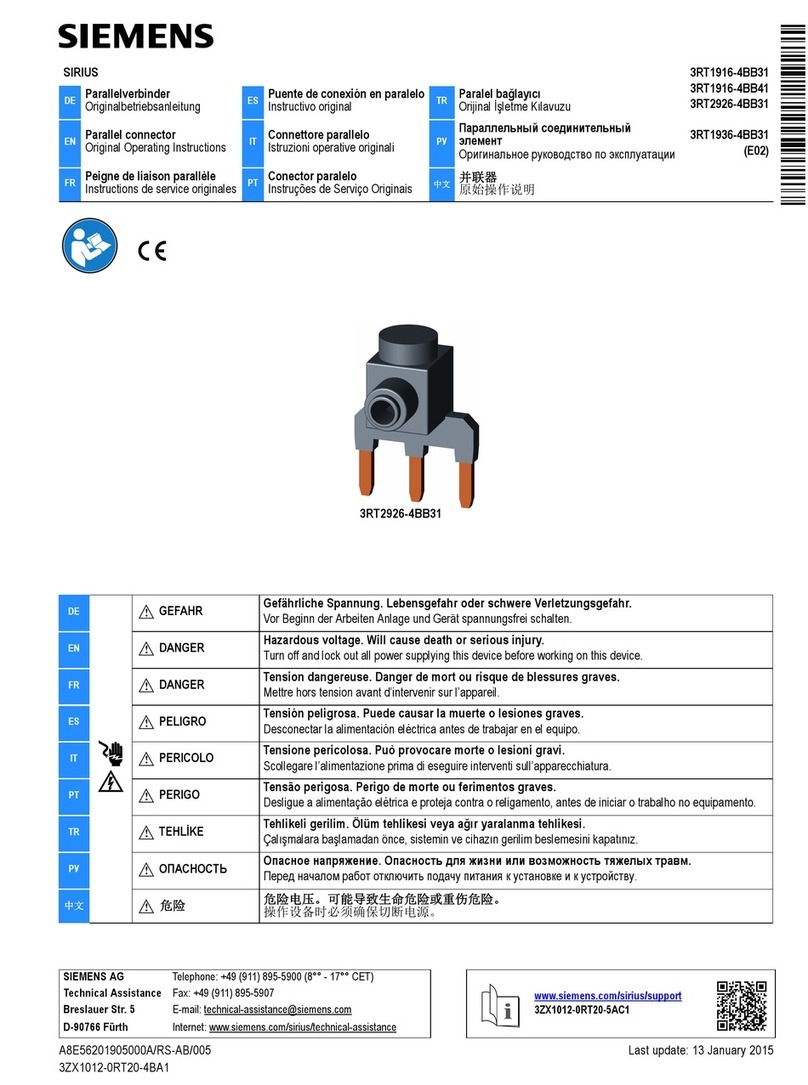 Siemens SIRIUS 3RT1916-4BB31 User manual