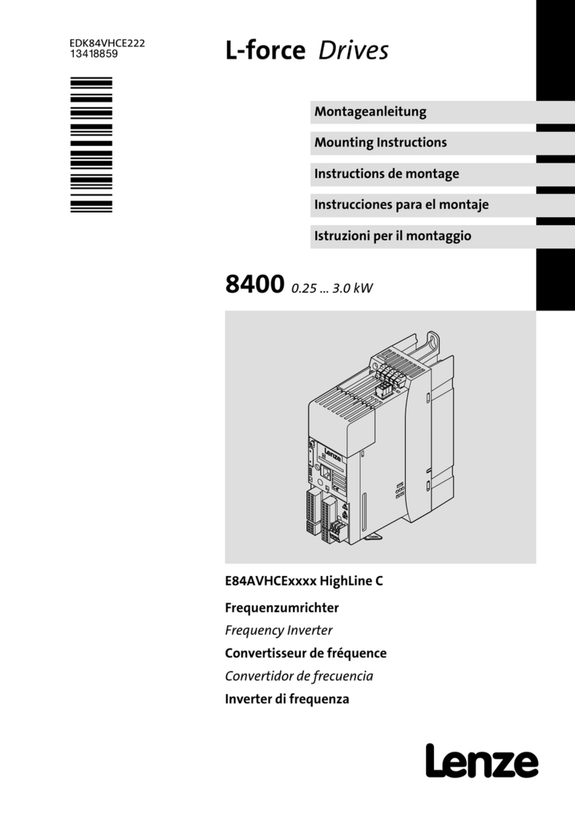 Lenze L-force 8400 Series Mounting instructions Lenze L-force 8400 Series Mounting instructions