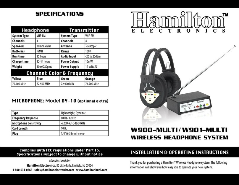 Hamilton Electronics W900-MULTI Installation & operating instructions