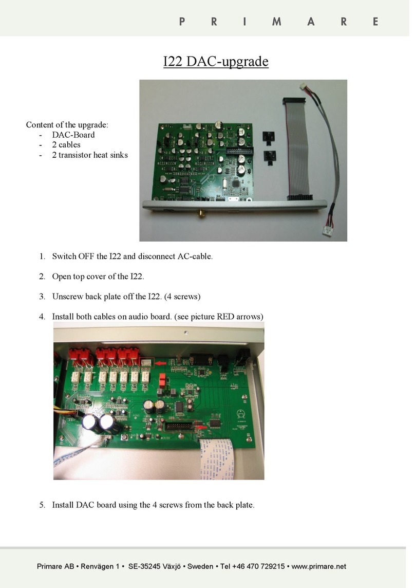 Primare I22 Upgrade manual Primare I22 Upgrade manual