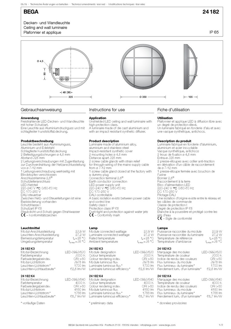 BEGA 24 182 User manual