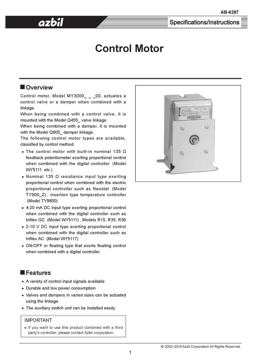 Azbil MY3000 00 Series User manual