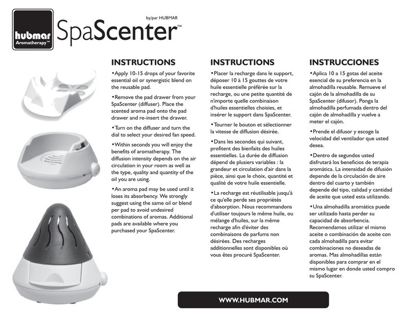 hubmar Aromatherapy SpaScenter instructions