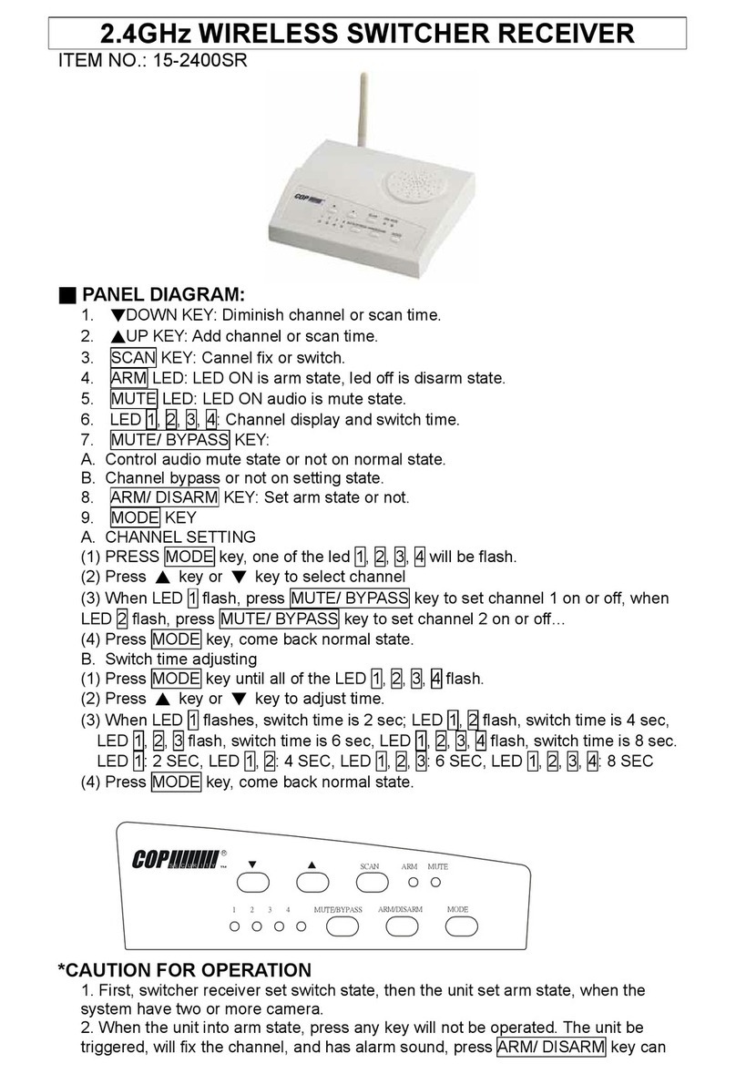 COP Security 15-2400SR quick start guide