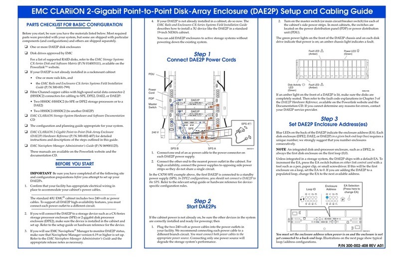 EMC CLARiiON DAE2P Setup and Cabling Guide