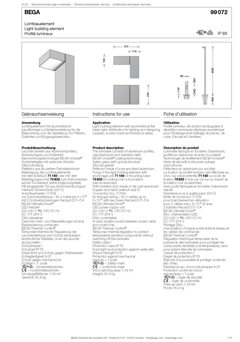 BEGA 99 072 Instructions for use