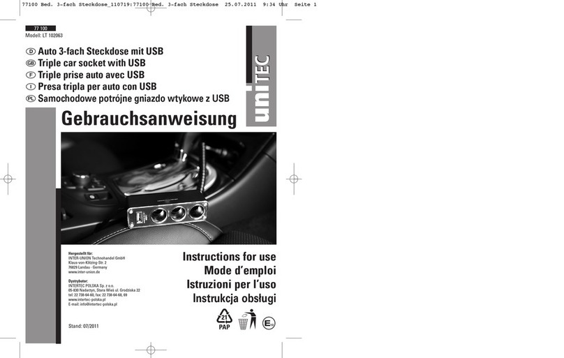Unitec LT 102063 Instructions for use