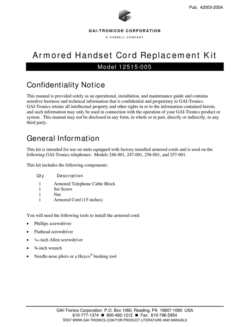 Hubbell GAI-TRONICS 12515-005 User manual