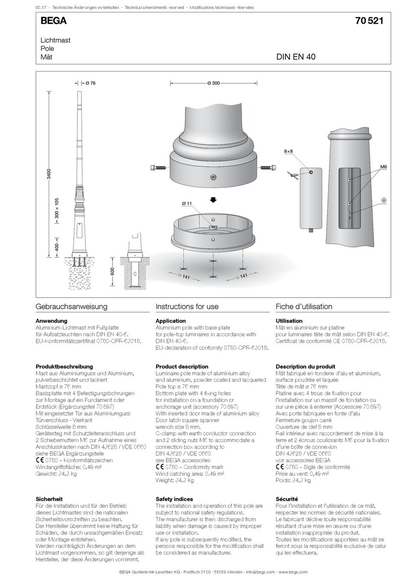 BEGA 70 521 Instructions for use