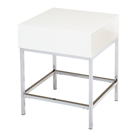 TMS Lewis End Table 72401WHT Assembly instructions