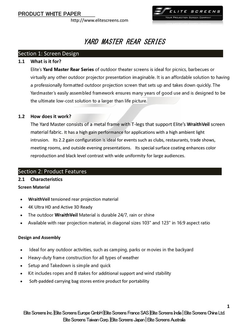 Elite Screens YARD MASTER MANUAL SERIES Product White Paper