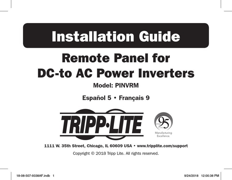 Tripp Lite PINVRM User manual Tripp Lite PINVRM User manual