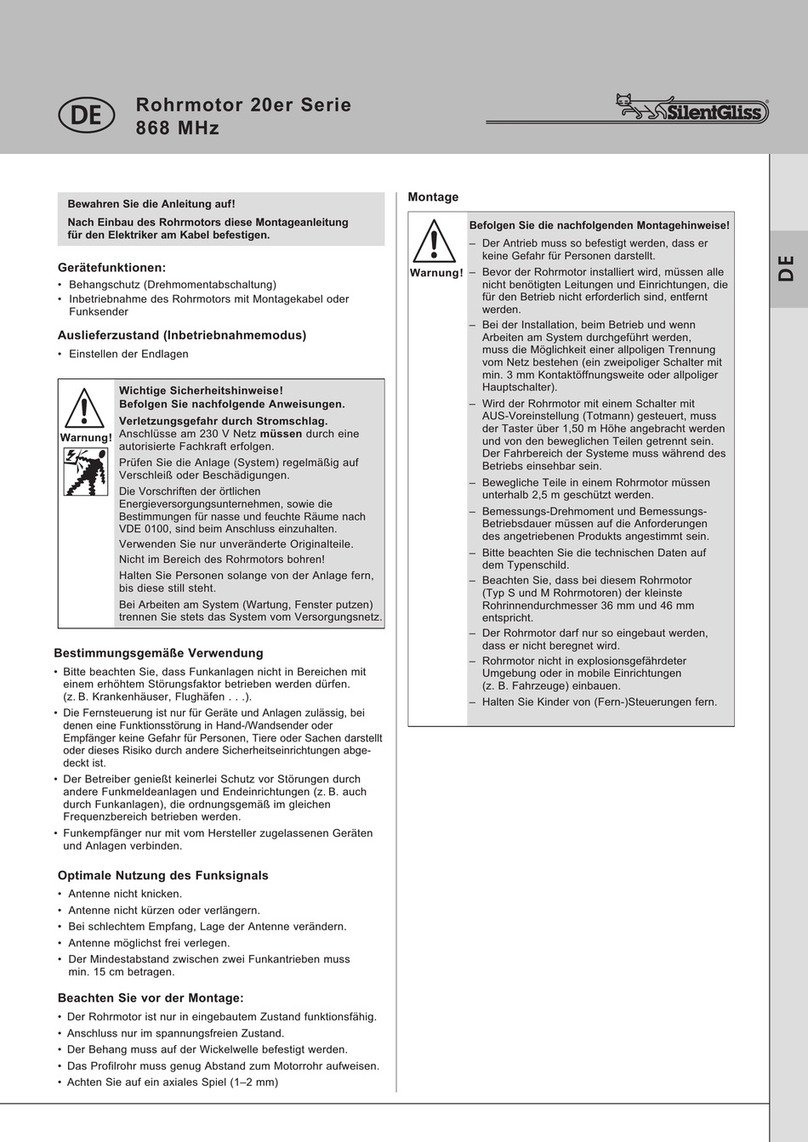 Silent Gliss 20 Series instructions