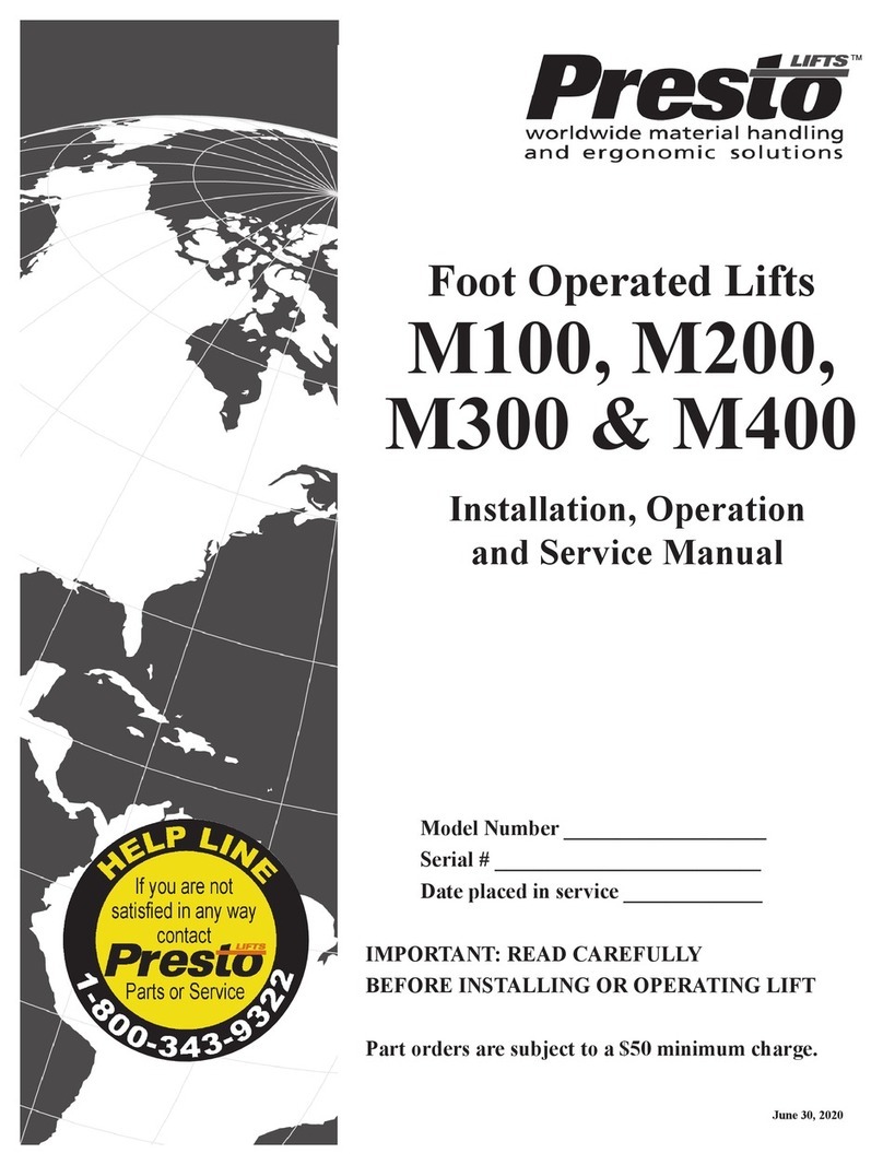 Presto Lifts M100 Setup guide