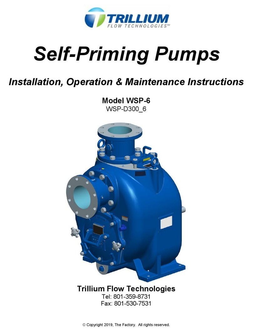 Trillium WSP-6 Installation, operation & maintenance instructions